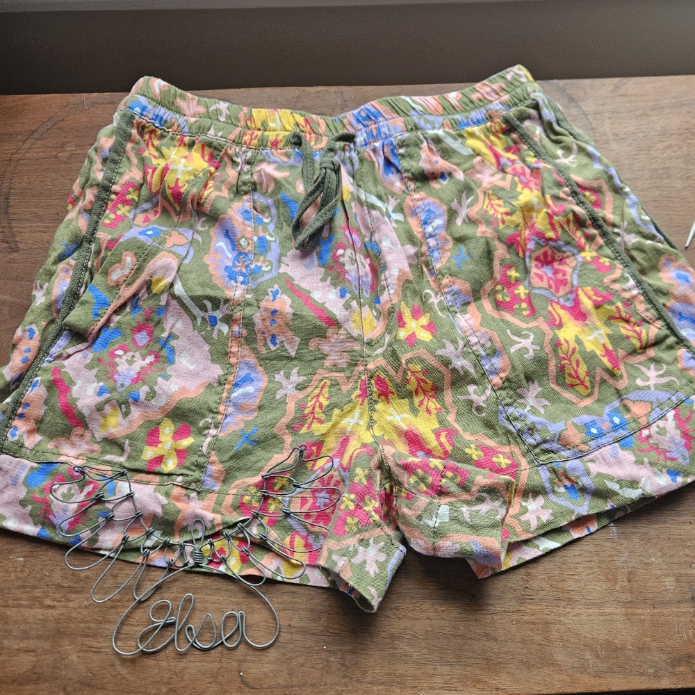 Zara Sz.xs Linen Blend Shorts